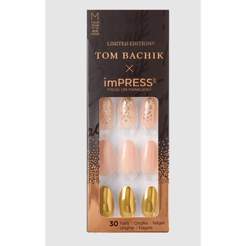 Kiss MIX & MINGLE ImPress TOM BACHIK X Press On Nails ~ IM79X 8884~Med Almond